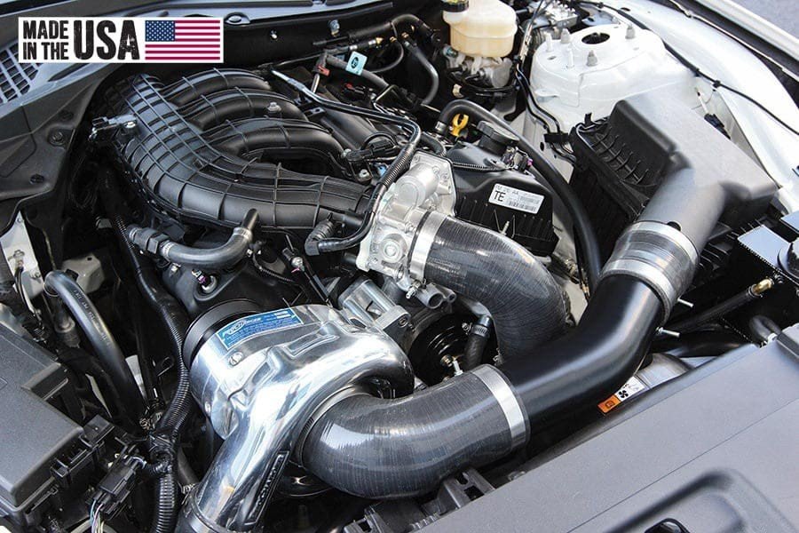 2015-17 Mustang V6 (3.7 4V) engine bay with ProCharger supercharger