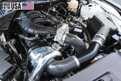 2015-17 Mustang V6 (3.7 4V) engine bay with ProCharger supercharger