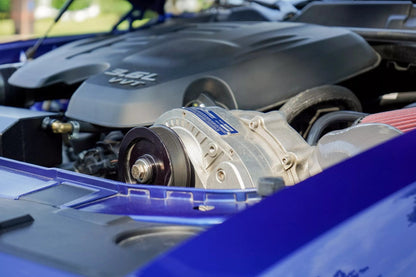 2015-23 Dodge Challenger V6 (3.6) engine bay with ProCharger supercharger