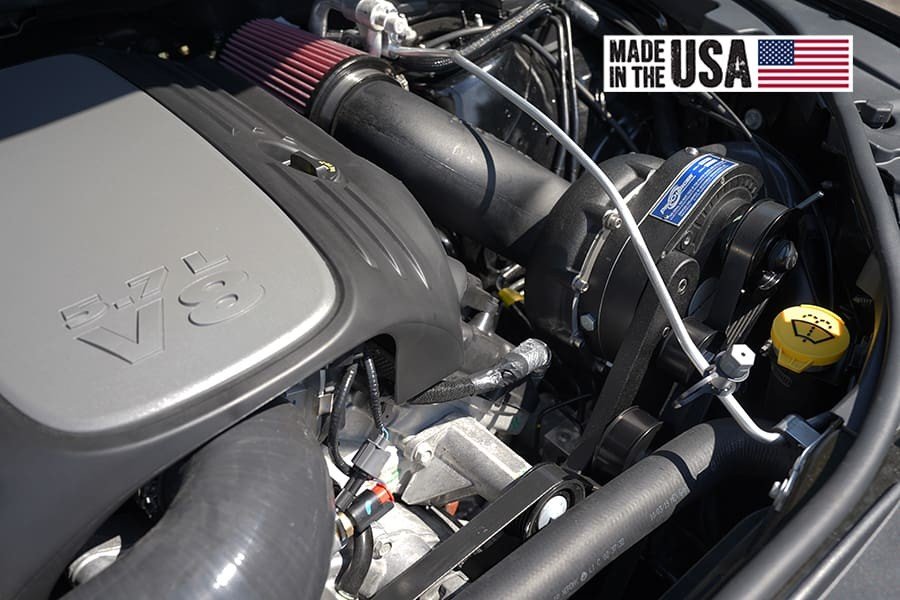 2018-25 Dodge Durango (5.7L) engine bay with ProCharger supercharger