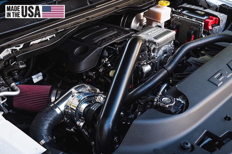 2019-24 Ram 1500 eTorque (5.7) / 2019-23 1500 (5.7) / 2011-2023 Classic engine bay with ProCharger supercharger