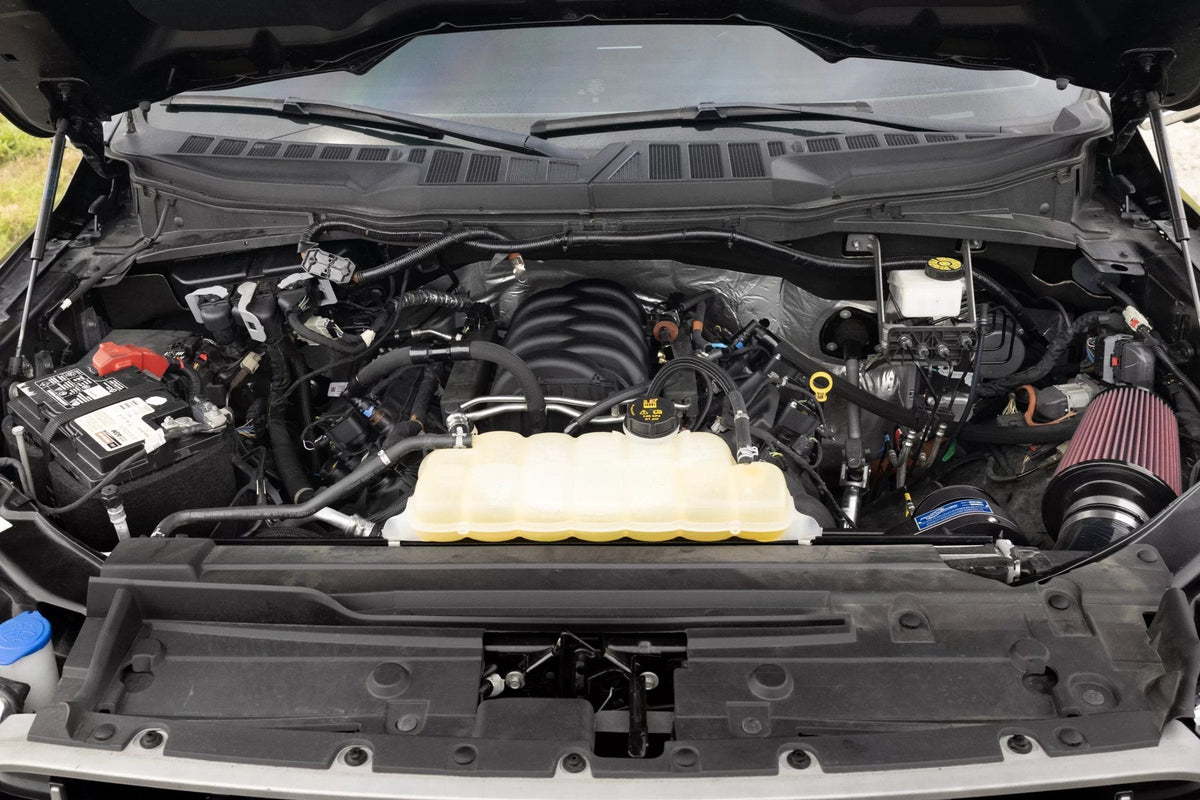 ProCharger supercharger system installed in a 2021-23 Ford F-150 (5.0 4V)