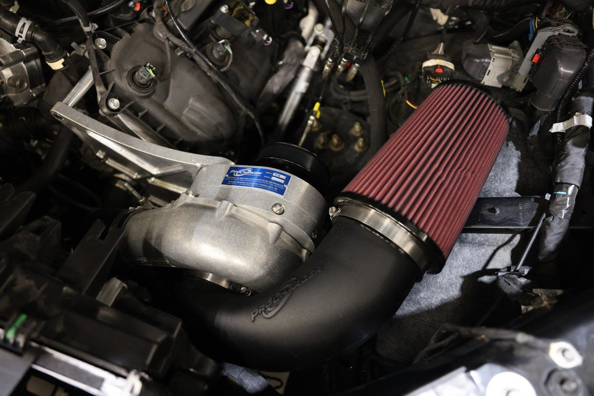 ProCharger supercharger system installed in a 2024-26 Ford F-150 (5.0 4V)