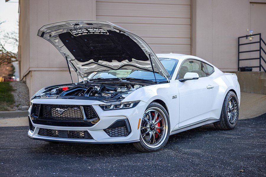 2024-26 Mustang GT (5.0 4V) engine bay with ProCharger supercharger