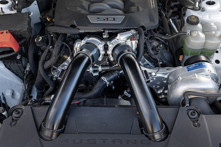 2024-26 Mustang GT Performance Pack & Dark Horse (5.0 4V) engine bay with ProCharger supercharger