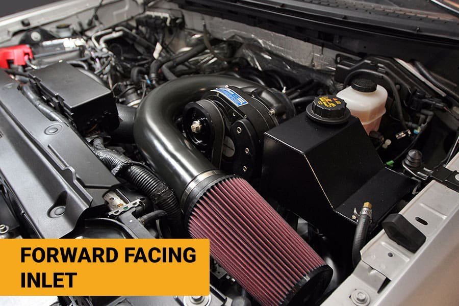 i-1 Supercharger System - 2011-14 Ford F-150 (5.0, 6.2 4V) engine bay with ProCharger supercharger